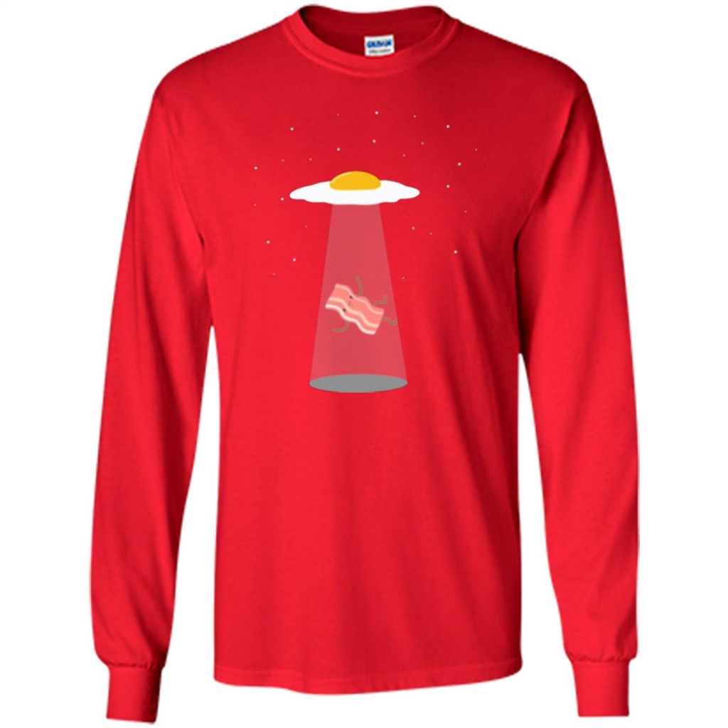 Cute Funny Bacon And Eggs UFO Red