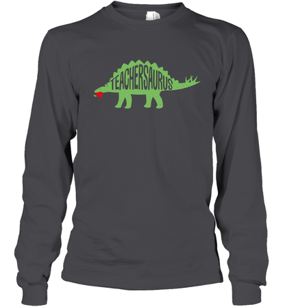 Teachersaurus Teacher Saurus Shirt Long Sleeve T-Shirt Long Sleeve T-Shirt Dark Heather