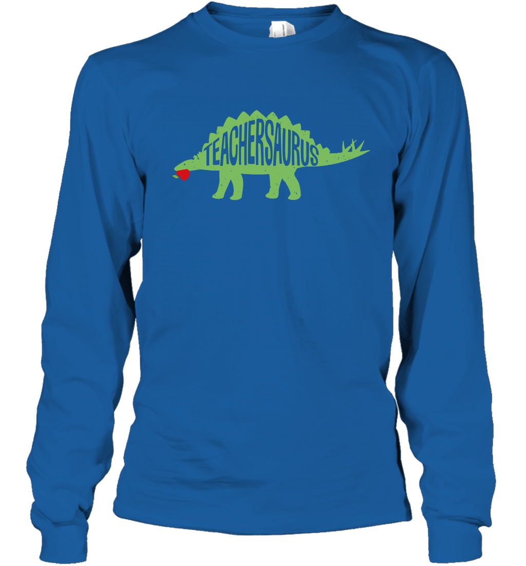 Teachersaurus Teacher Saurus Shirt Long Sleeve T-Shirt Long Sleeve T-Shirt Royal