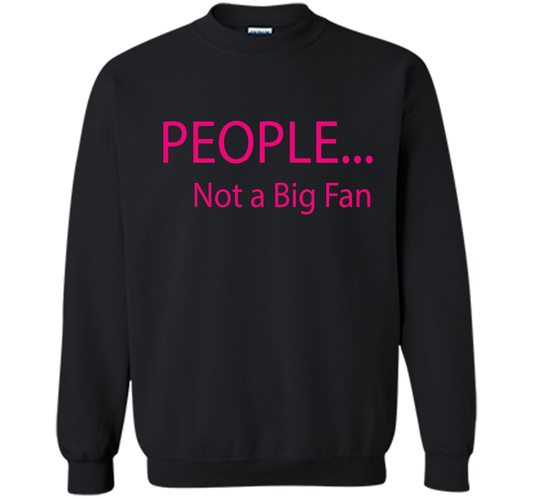 Funny People Not a Big Fan T-Shirt Introvert t-shirt Black