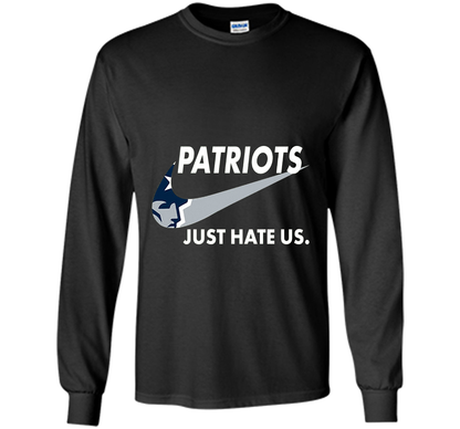 Patriots Just Hate Us T-shirt Football Royal