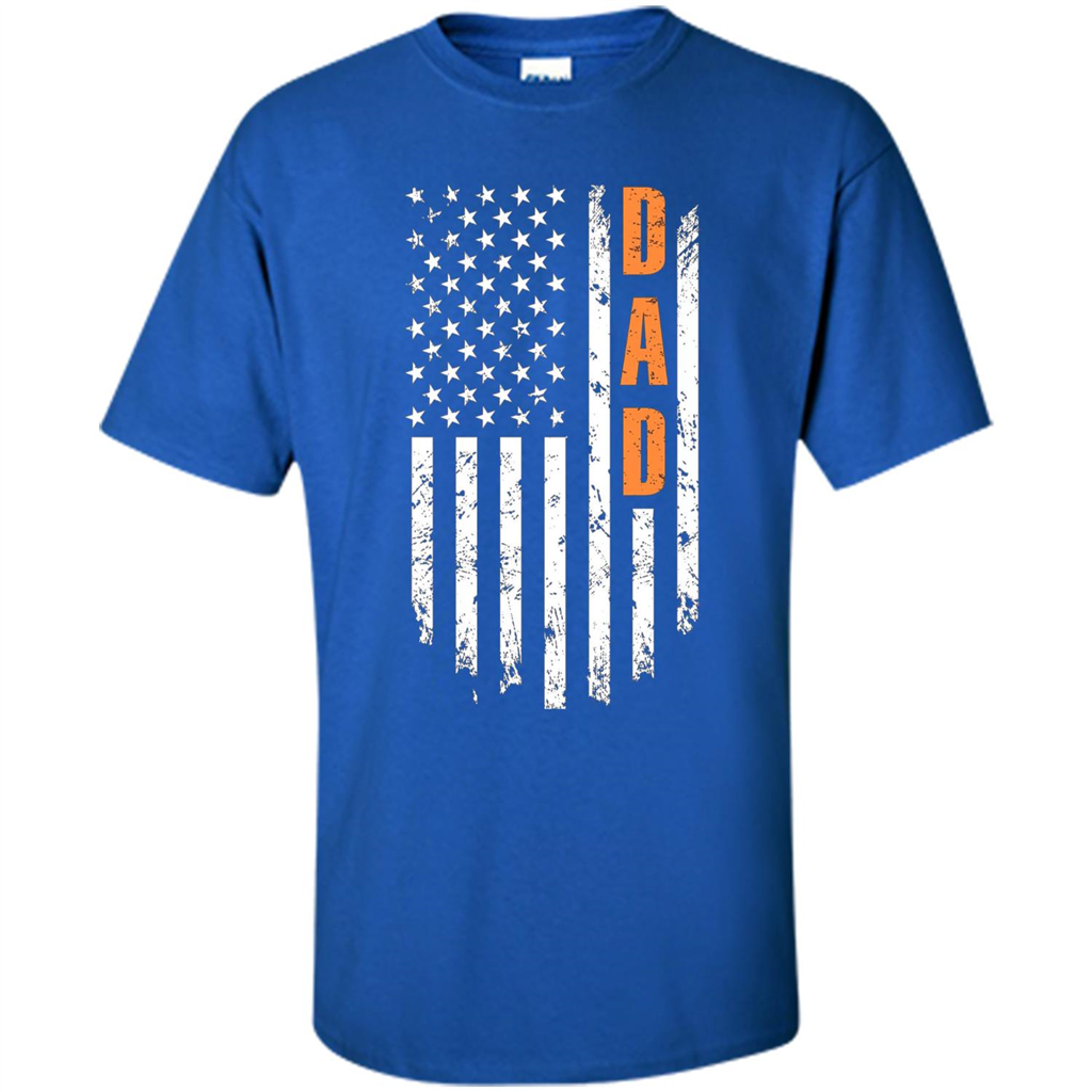 Fathers Day T-shirt American Flag Royal