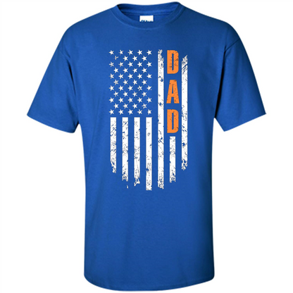 Fathers Day T-shirt American Flag Royal