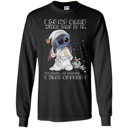 Coffee T-shirt I Don't Care What Day It Is It's Early I Want Coffee T-shirt Orange