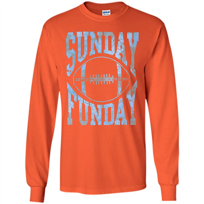 Football T-shirt Sunday Funday Football SeasonT-Shirt Orange