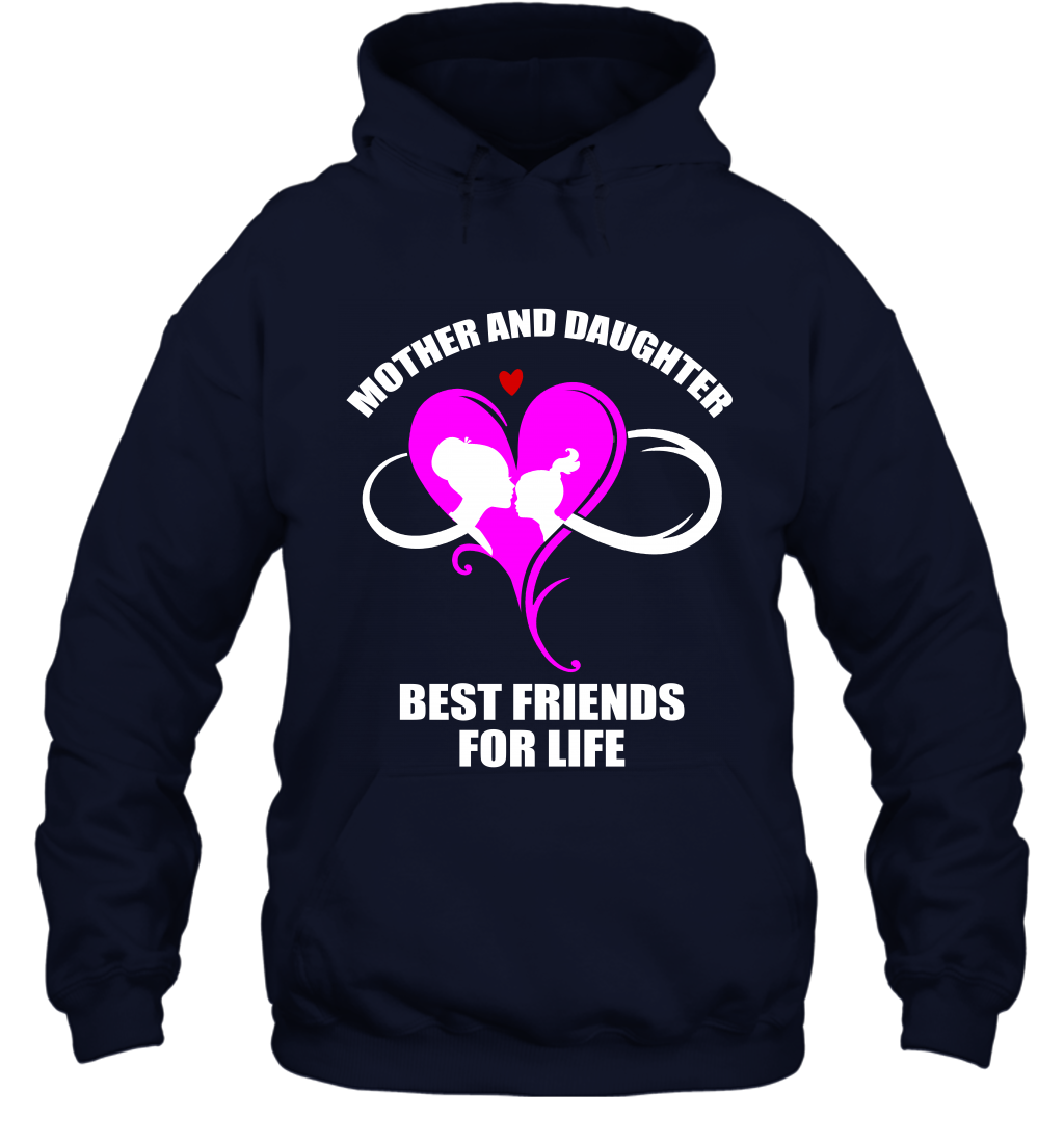 Mother And Daughter Best Friends For Life Shirt Hoodie Navy