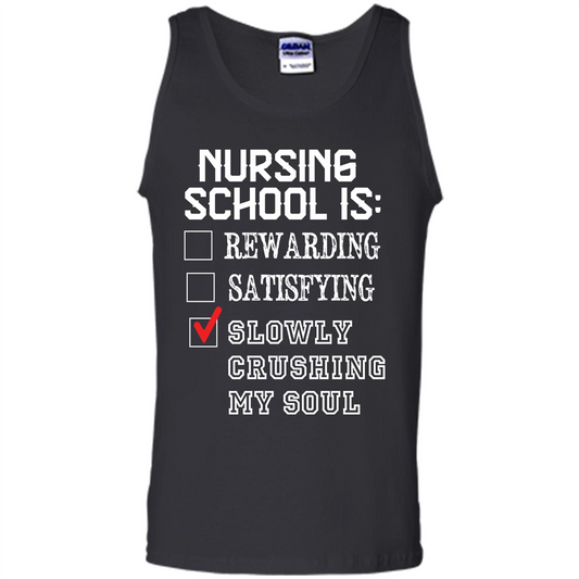 Nurse T-shirt Nursing School Is Slowly Crushing My Soul T-shirt Black