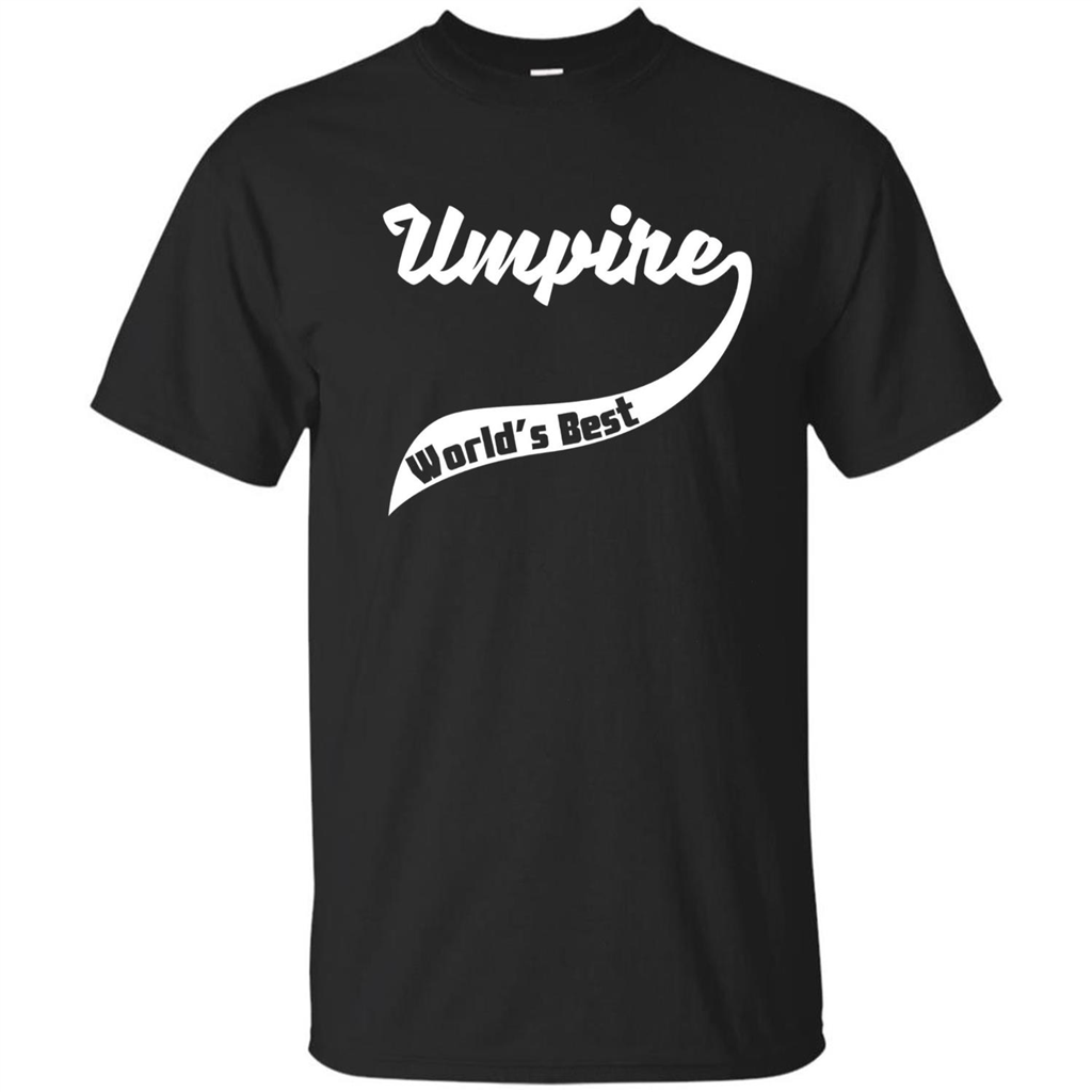 Retro World's Best Umpire T-Shirt Black