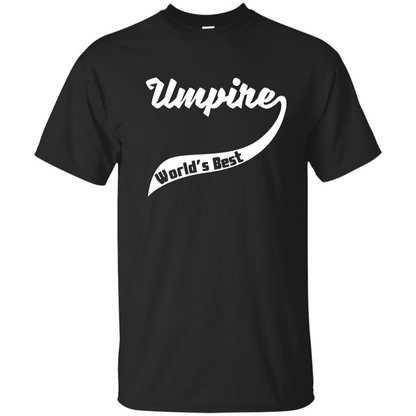 Retro World's Best Umpire T-Shirt Black