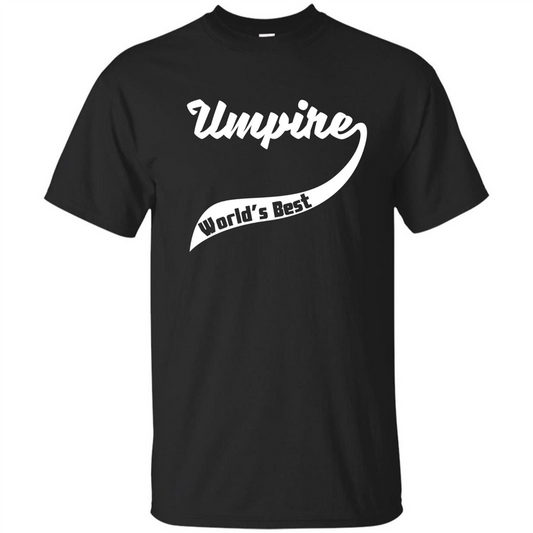 Retro World's Best Umpire T-Shirt Black
