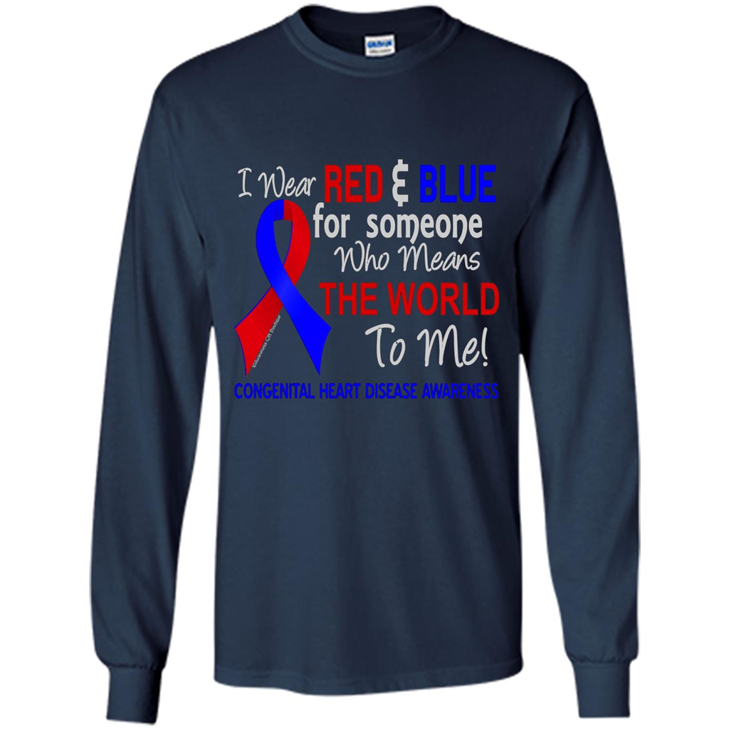 Congenital Heart Disease CHD T-Shirt Means The World To Me Navy