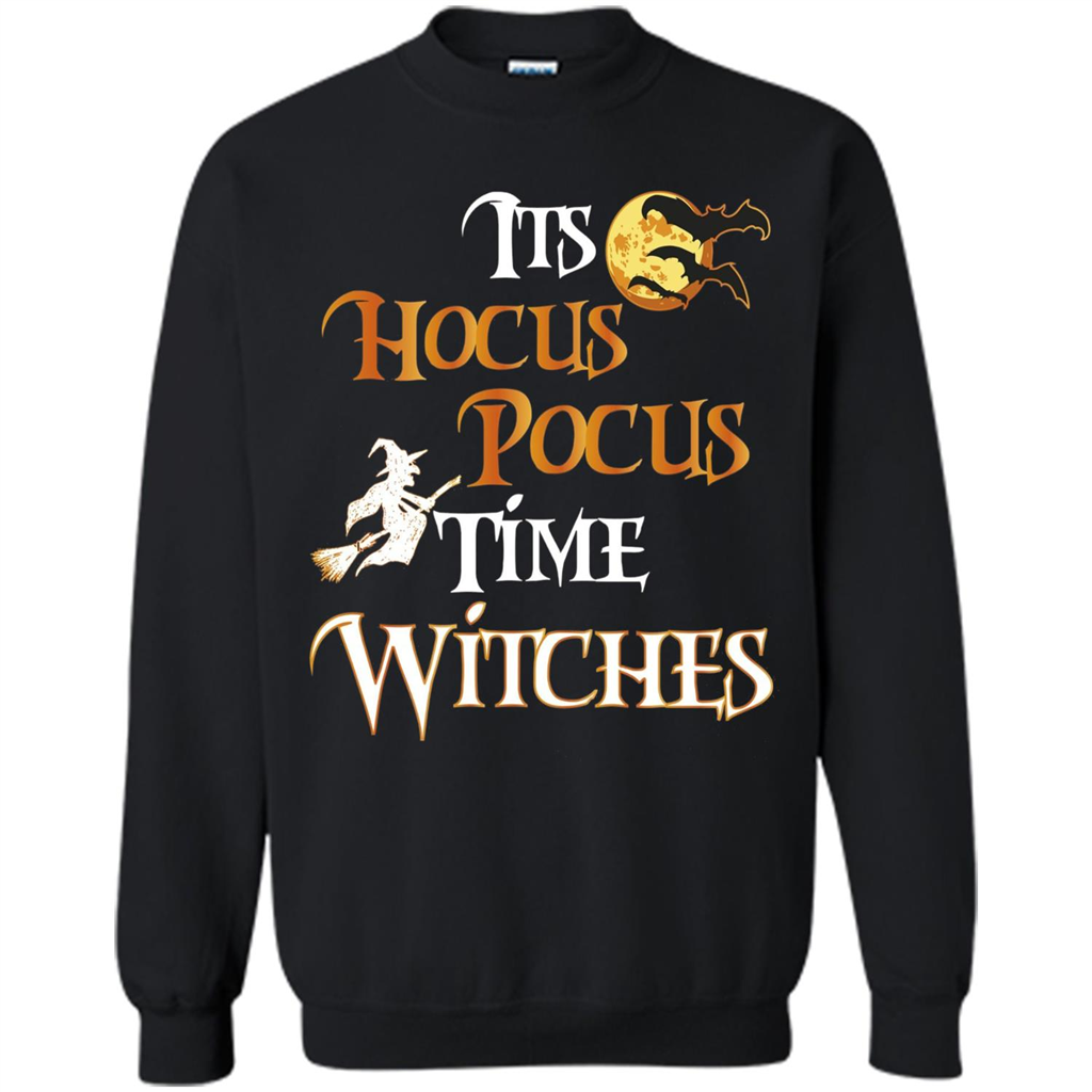 Halloween Witch T-shirt It's Hocus Pocus Time Witches Black