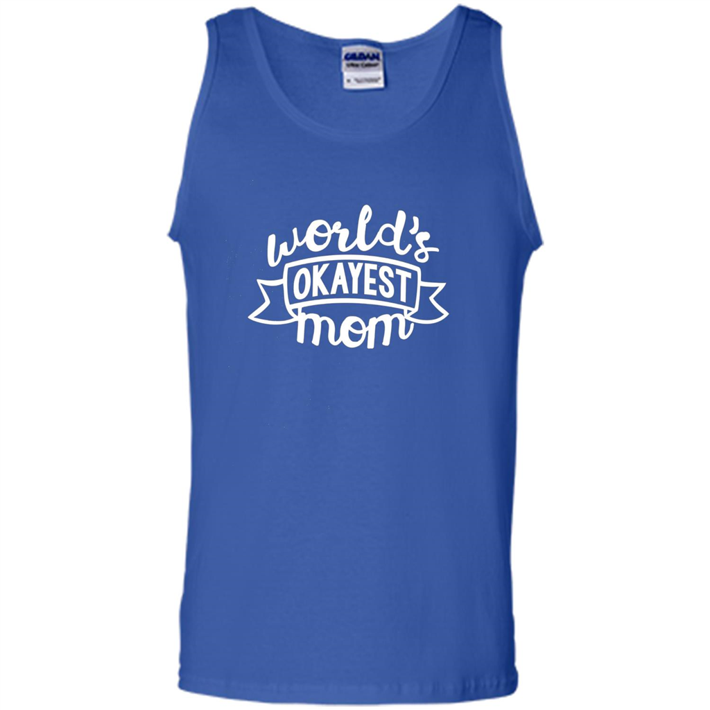 Mothers Day T-shirt World's Okayest Mom Royal
