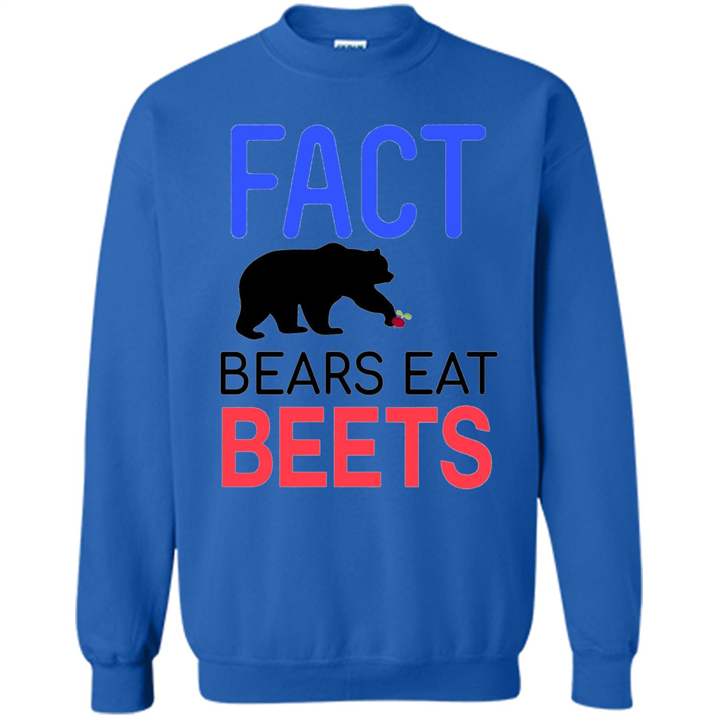 FACT Bears Eat Beets T-shirt Funny Men Women Novelty Gift Royal