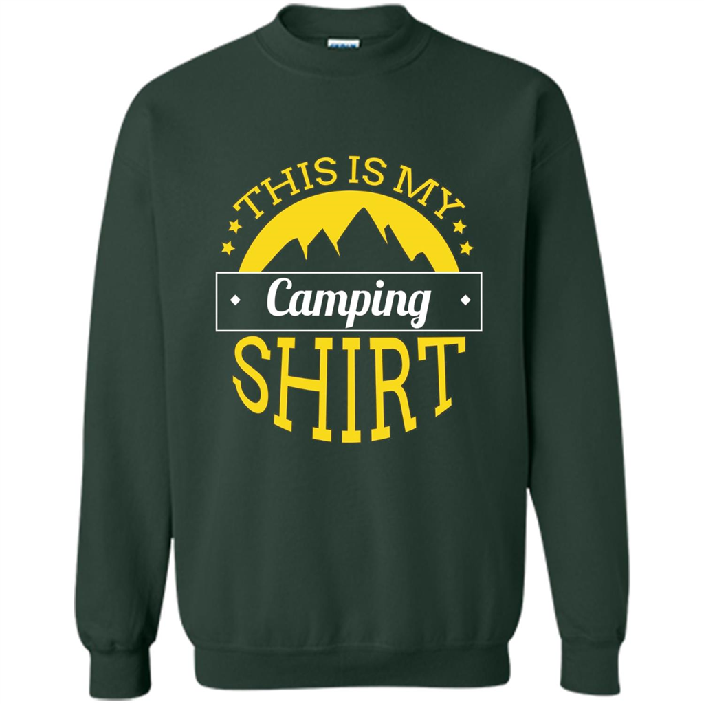 This Is My Camping T-Shirt For Hiking And Exploring Forest Green