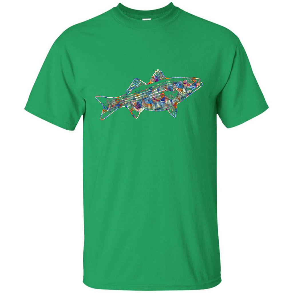 Striped Bass T-shirts - Love Striped Bass Colorful T shirts Irish Green