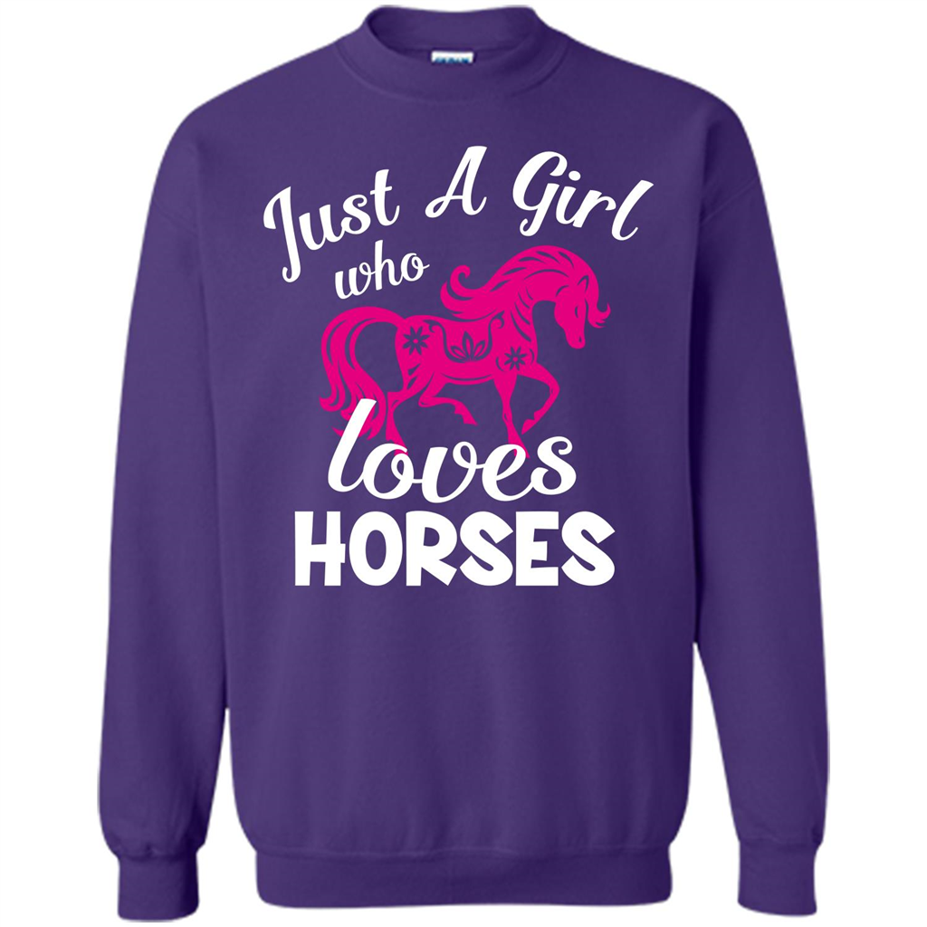 Horse Lover T-shirt Just A Girl Who Loves Horses Orange