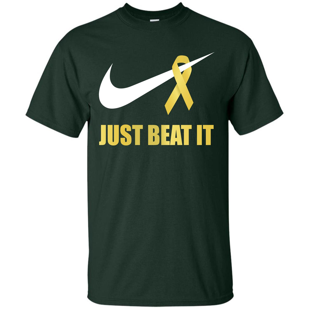 Cancer Awareness T-shirt Just Beat It T-shirt Forest Green