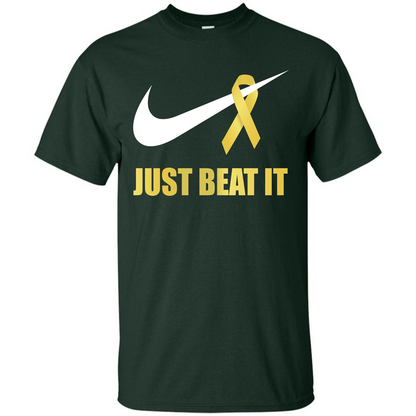 Cancer Awareness T-shirt Just Beat It T-shirt Forest Green