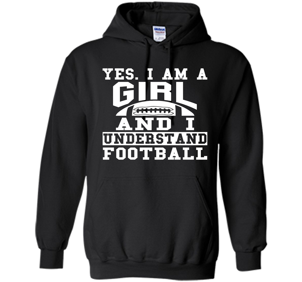Yes I Am A Girl And I Understand Football - T-shirt Black S