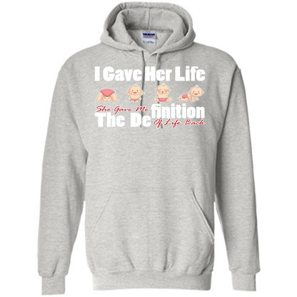 Mommy T-shirt I Gave Her Life. She Gave Me The Definition Of Life Back Ash