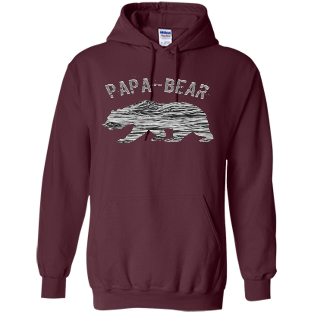 Fathers Day T-shirt Papa Bear Maroon