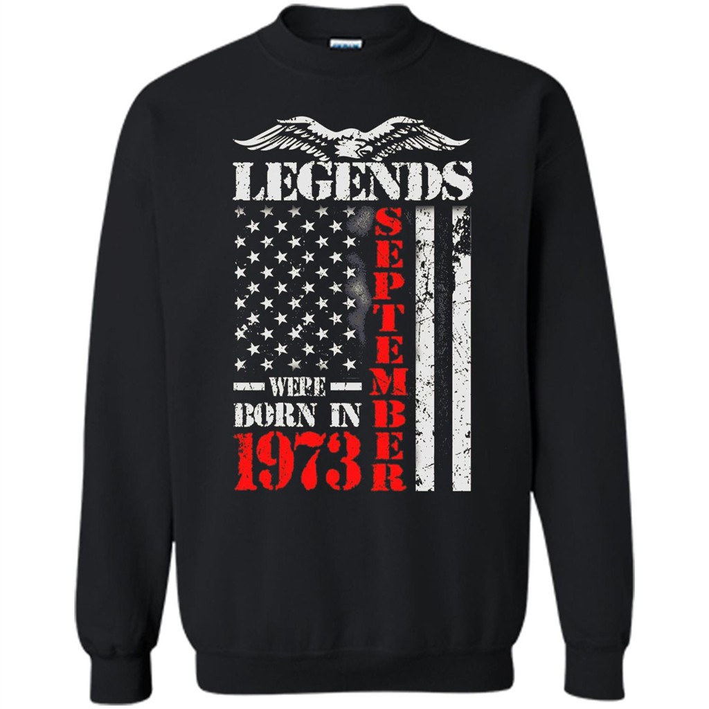 Legends Were Born In September 1973 T-shirt Black
