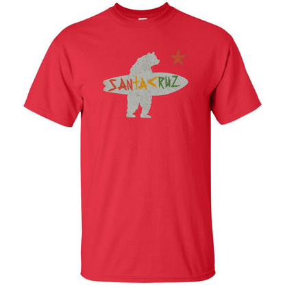 Santa Cruz Surf Bear T-Shirt Red