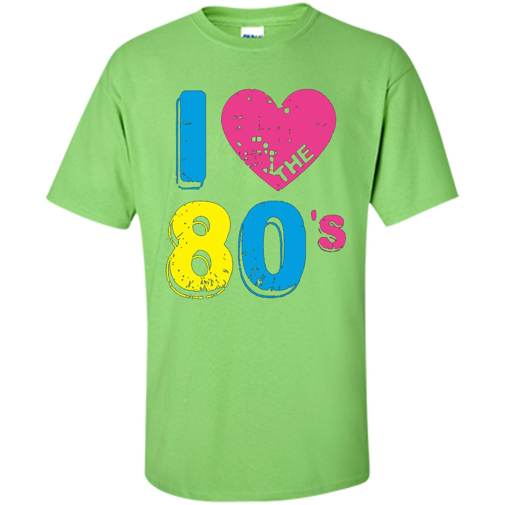 Vintage T-shirt I Love the 80's T-shirt Lime