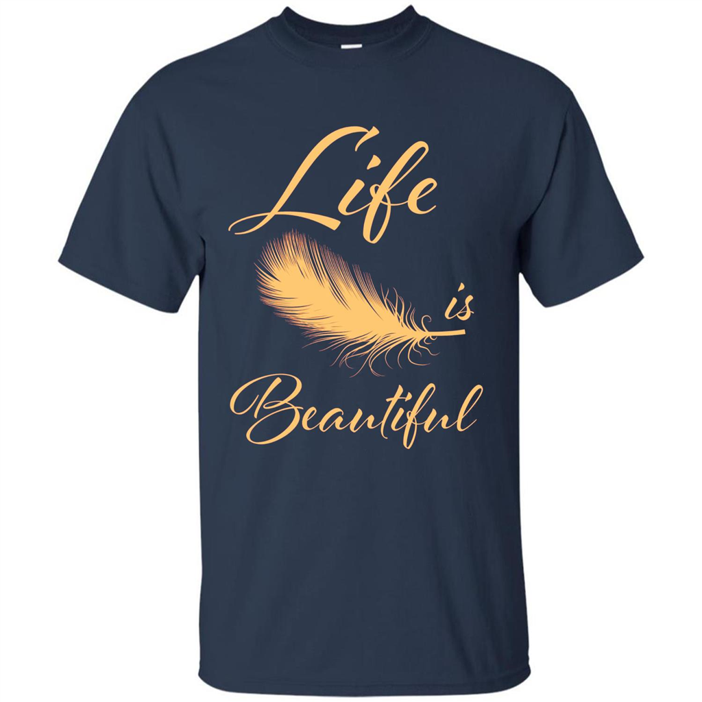 Beautiful Life Wing T-shirt Life Is Beautiful Navy