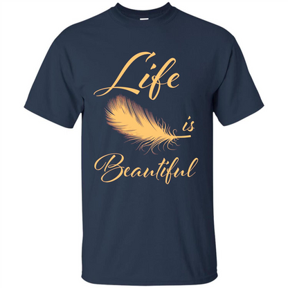 Beautiful Life Wing T-shirt Life Is Beautiful Navy
