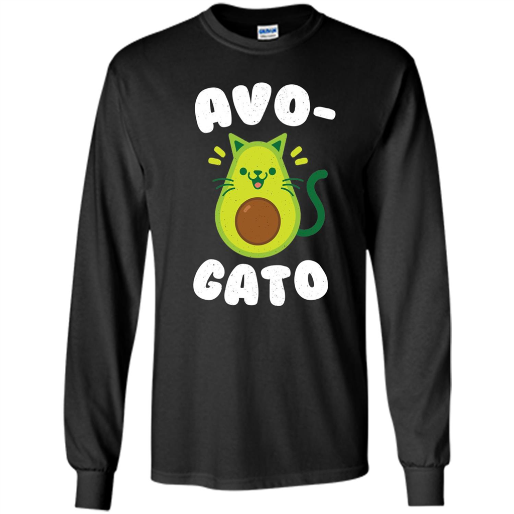 Avogato - Avocado Cat - Funny Avocado T-shirt Black