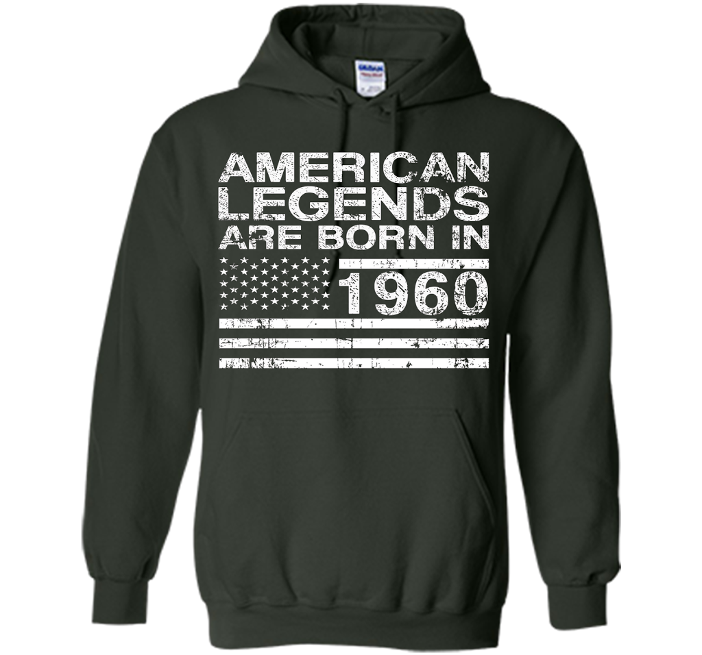 American Legends Are Born in 1960 57th Birthday Gift Tshirts shirt Forest Green