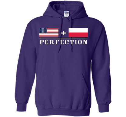 American + Polish = Perfection Flag T-Shirt shirt Purple