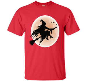 Halloween Full Moon Witch T-Shirt shirt