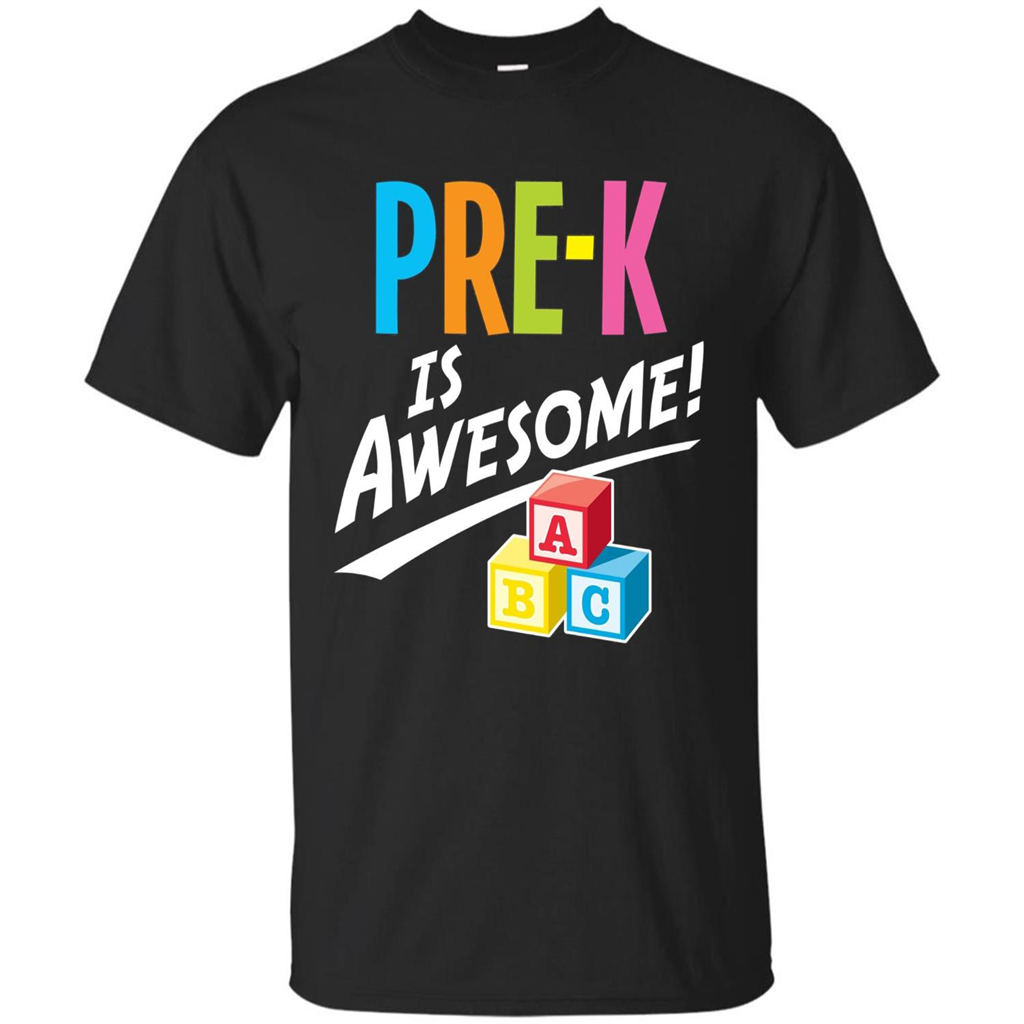 School Teacher T-shirt Pre-K Is Awesome ABC Blocks T-shirt