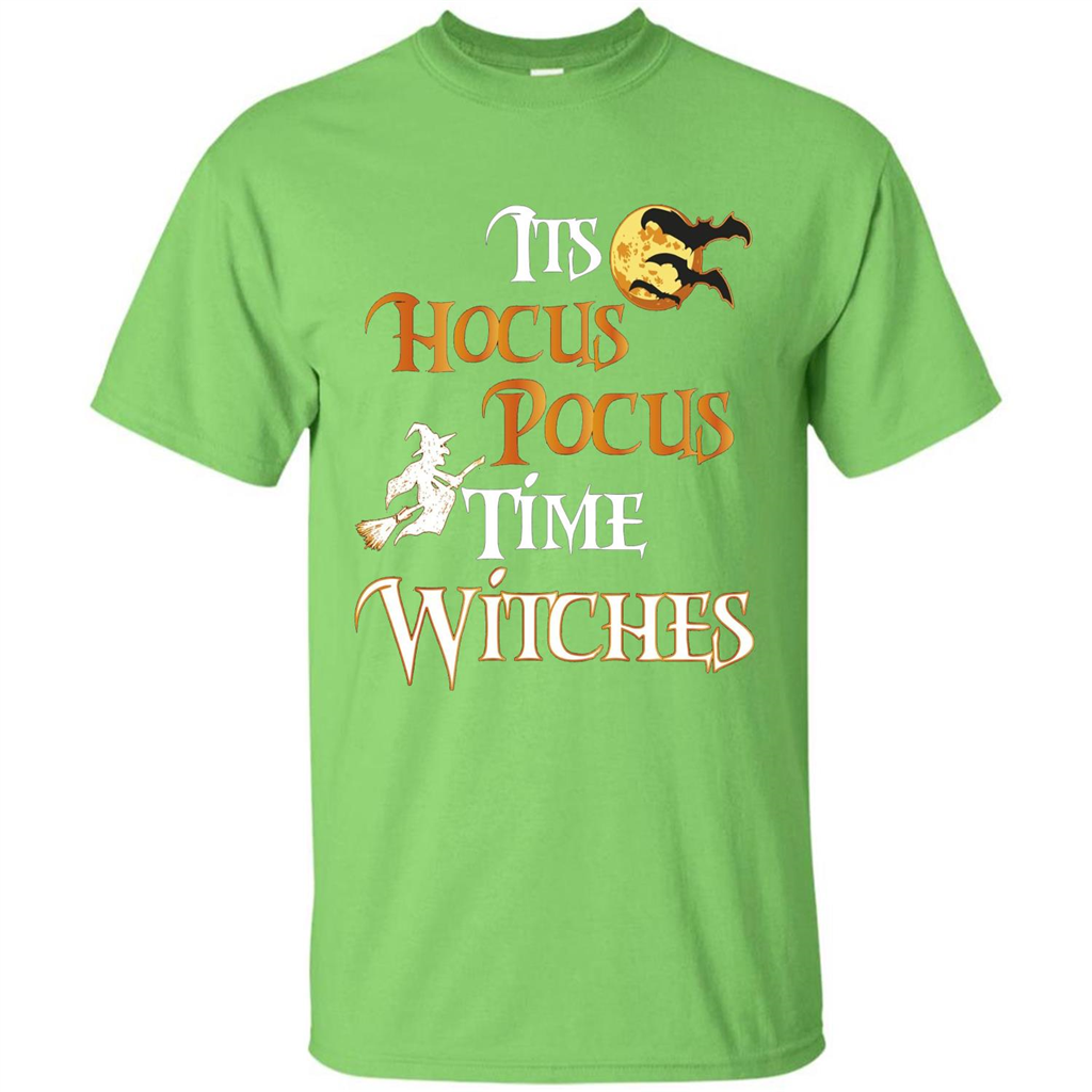 Halloween Witch T-shirt It's Hocus Pocus Time Witches Lime