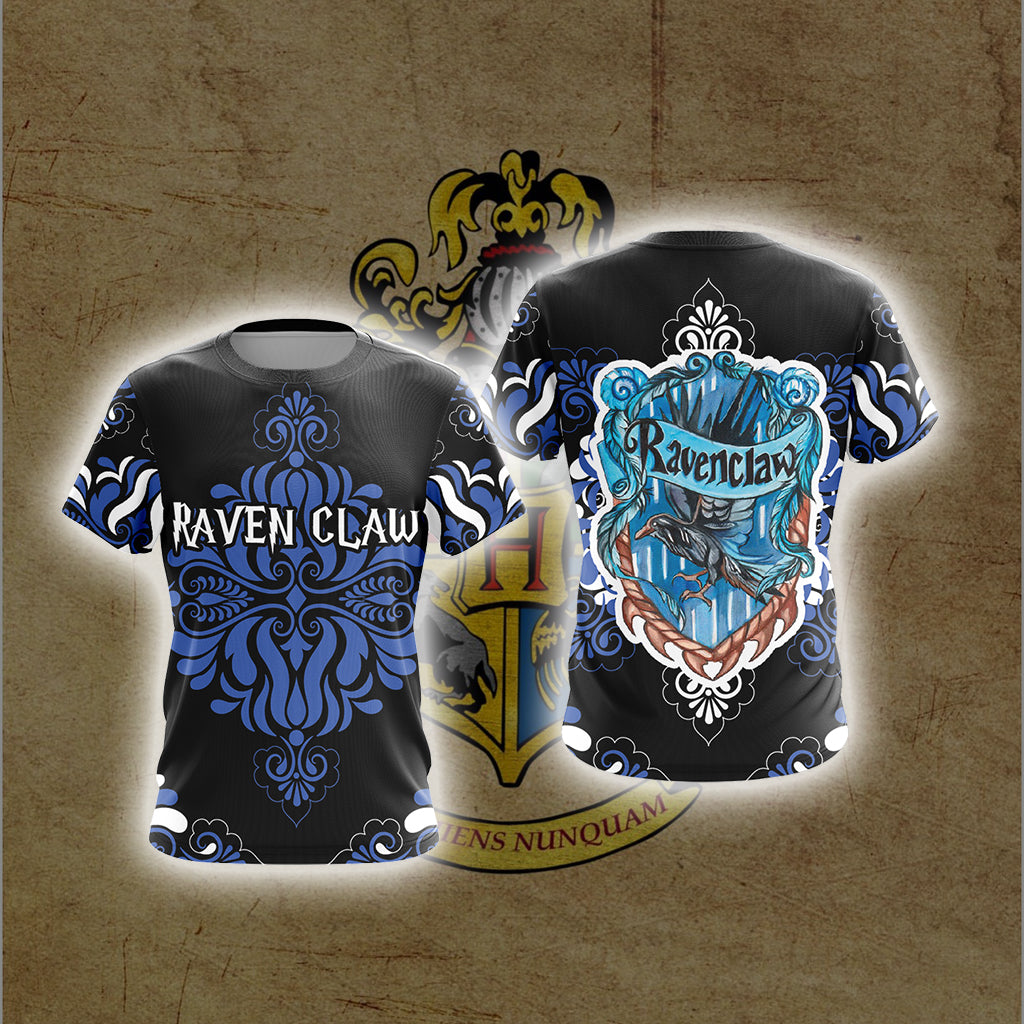 Harry Potter Hogwarts Castle - Ravenclaw House Wacky Style Version 1 Unisex 3D T-shirt