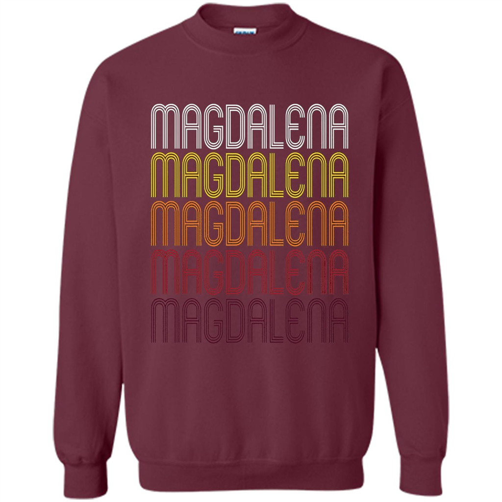 Magdalena Retro Wordmark Pattern T-shirt Maroon