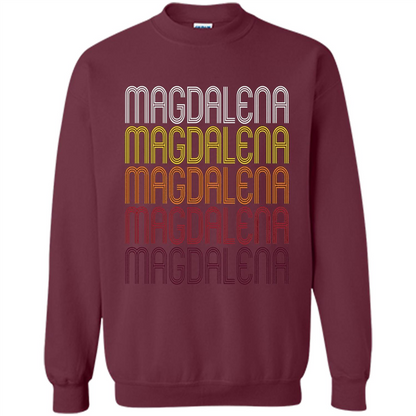 Magdalena Retro Wordmark Pattern T-shirt Maroon