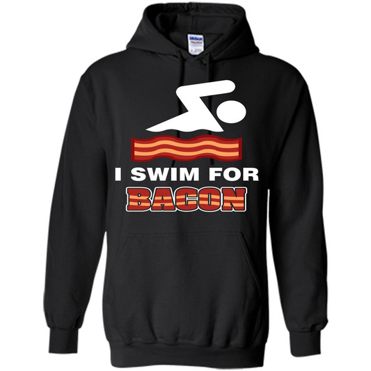 Bacon T-shirt I Swim For Bacon T-shirt Black