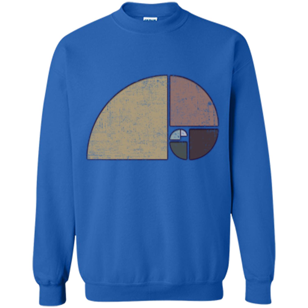 Distressed Geometric Fibonacci Spiral T-sihrt Royal