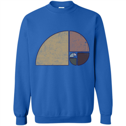 Distressed Geometric Fibonacci Spiral T-sihrt Royal