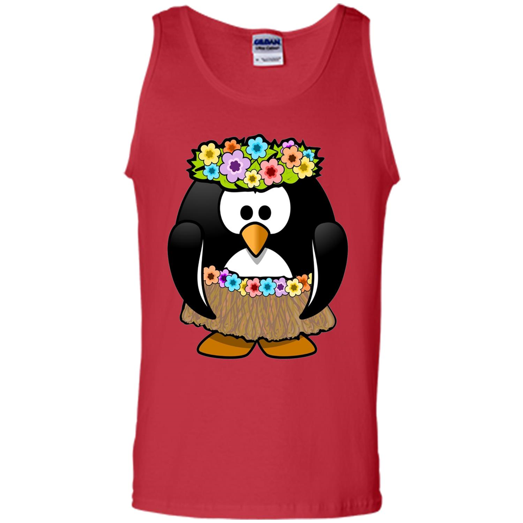 Hawaiian Hula Cartoon Penguin T-shirt