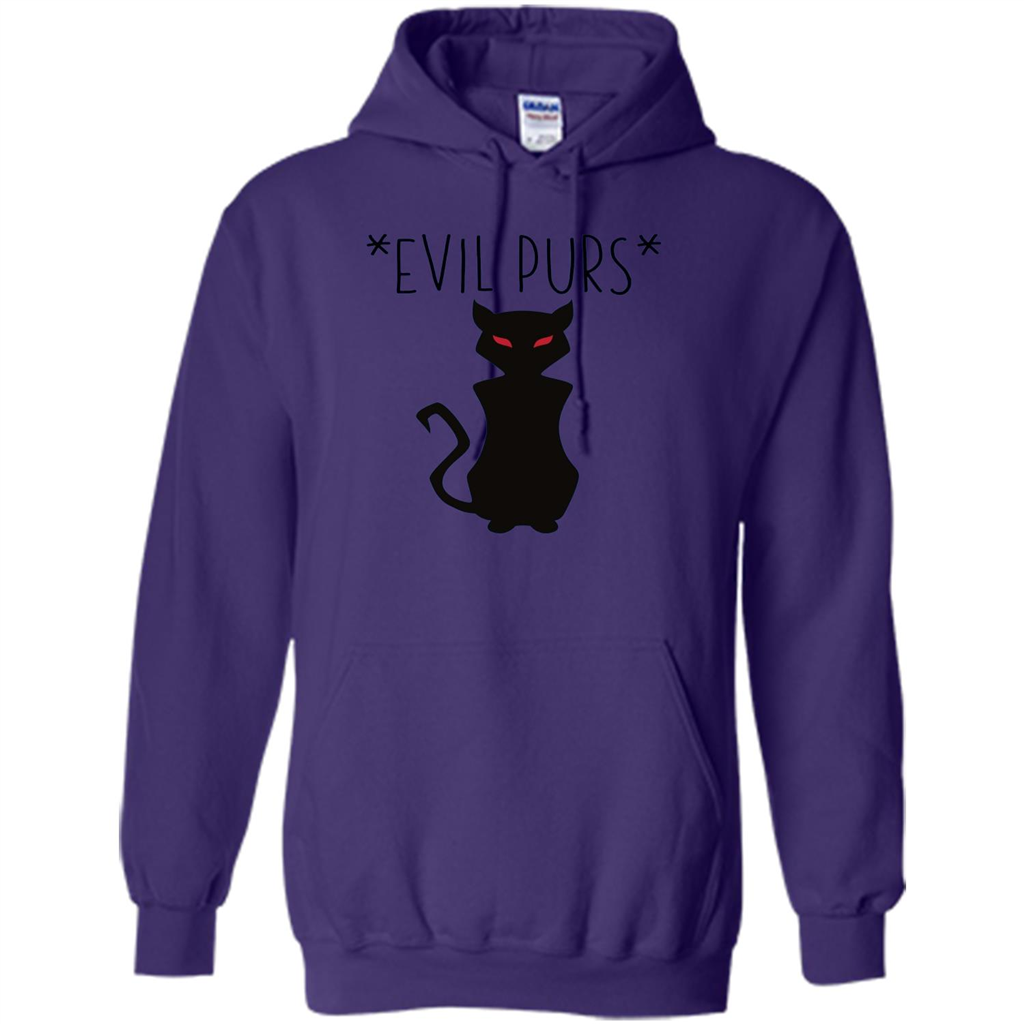 Halloween Black Cat T-shirt Evil Purs Mean Kitty Lovers Gift T-shirt Purple