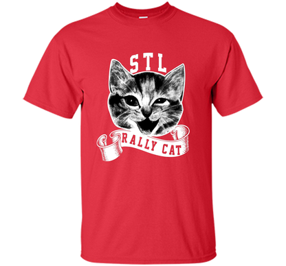 Cat Lover T-shirt Saint Louis Rally Cat T-shirt Red