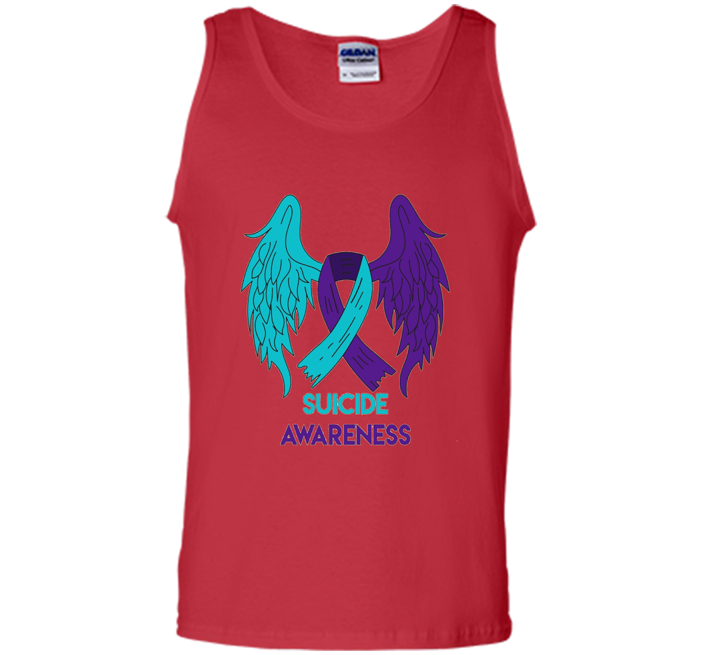Suicide Awareness Shirt Wings and Ribbon Suicide Prevention shirt Red