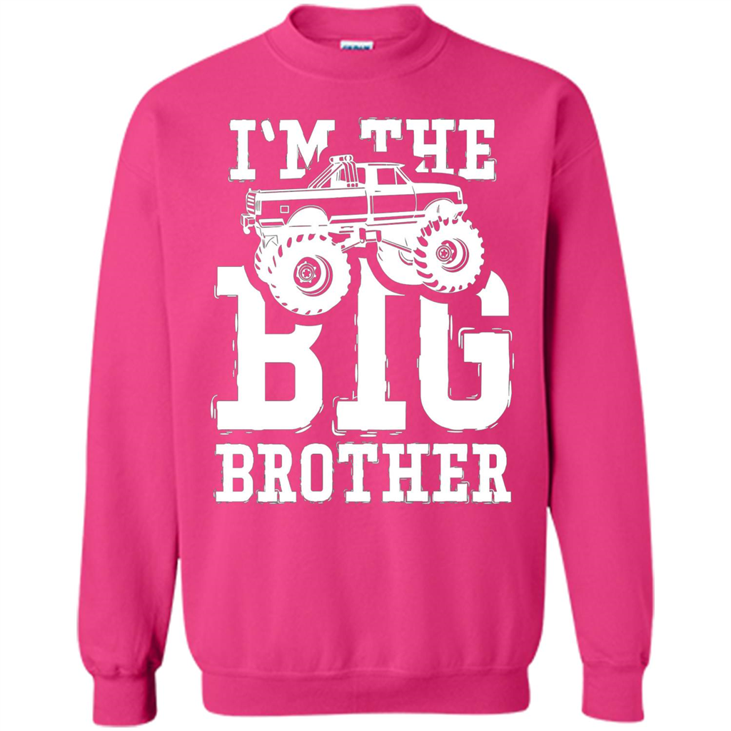 I'm The Big Brother Monster Truck T-shirt Heliconia