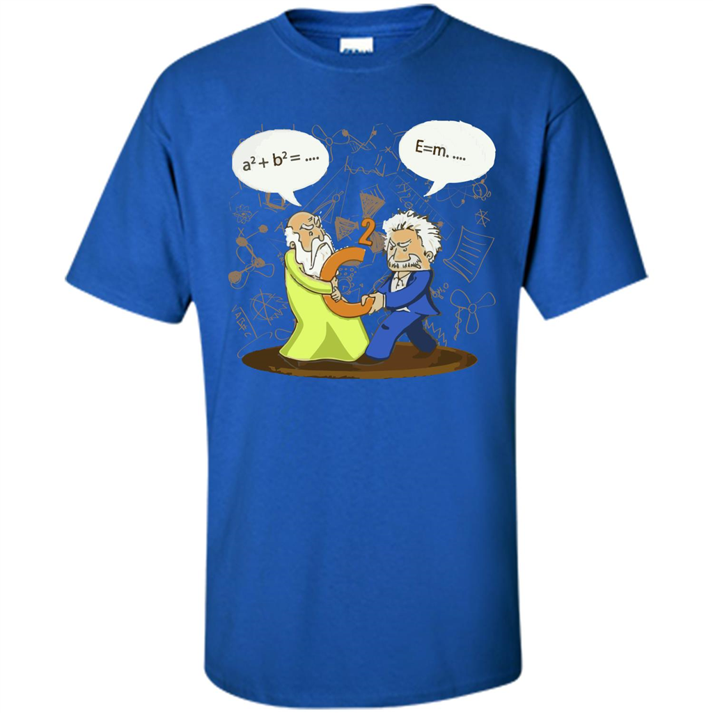 Pythagoras and Einstein T-shirt Royal