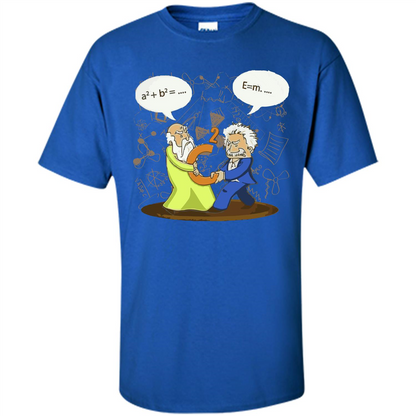 Pythagoras and Einstein T-shirt Royal